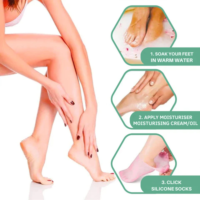 Sosete din silicon pentru picioare moi și îngrijite