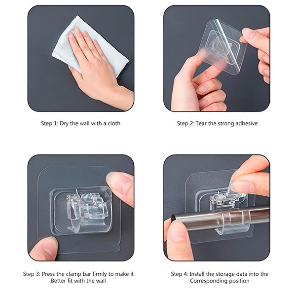 Praktické háčiky pre jednoduché a usporiadané uskladnenie (x4)